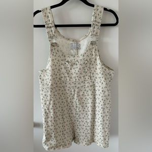 Urban Outfitters Floral Overall Shorts, Size Medium